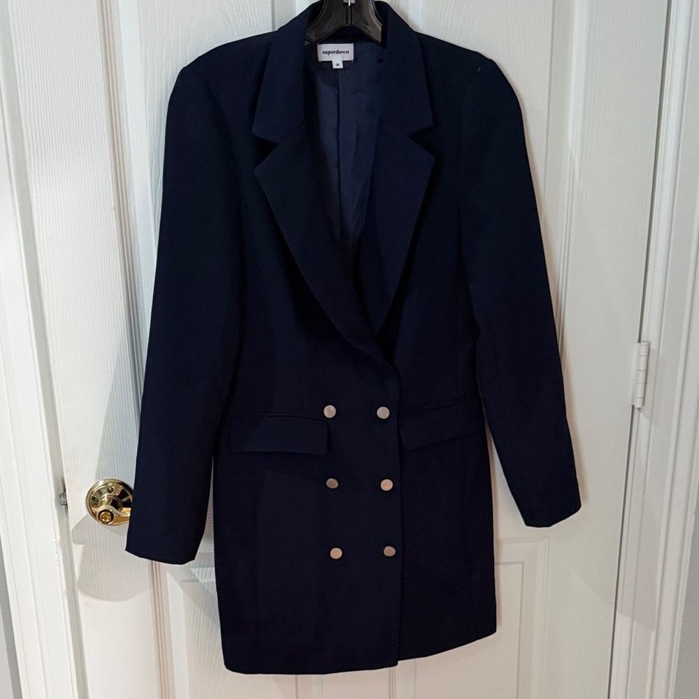 Superdown Midnight Double-Breasted Blazer dress size medium revolver